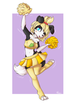 alasou: YCH - CHEERING FOR ISABELLE  Result for the last auction winner, Scramjet.    :D