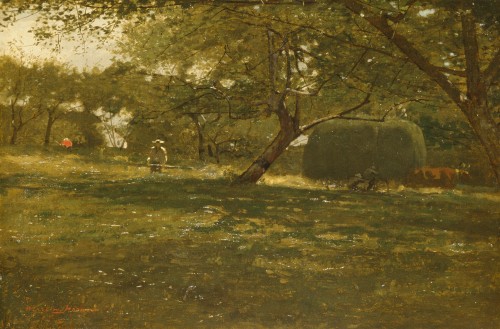 WINSLOW HOMERHarvest Season, 1873Oil on Canvas10 x 24 in. (25.4 x 61 cm)