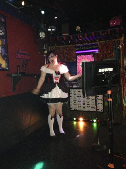 cricketrosethorn:  Halloween 2013. Karaoke at our favorite bar.  