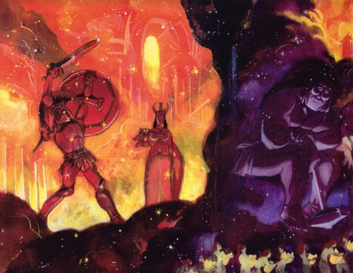 barryjohnson77:A gorgeous visual development painting of the Gods of Olympus from Hercules by Rowlan