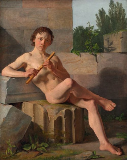 Constantin Hansen (Seated flute-playing young man)