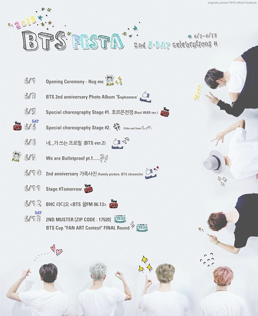 BTS FESTA SCHEDULES THROUGHOUT THE YEARS Wicked Me