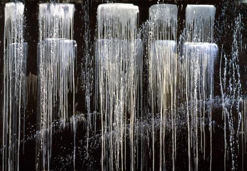 abstrakshun: Pat Steir (American, b.1940) Dragon Tooth Waterfall  -  1990 @ Lévy Go