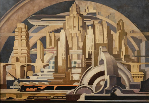 Tullio Crali, Cityscape, 1939