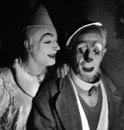 wehadfacesthen:  Photo of French clowns,