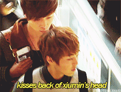    Lay Kissing The Back Of Xiumin's Head ♡   