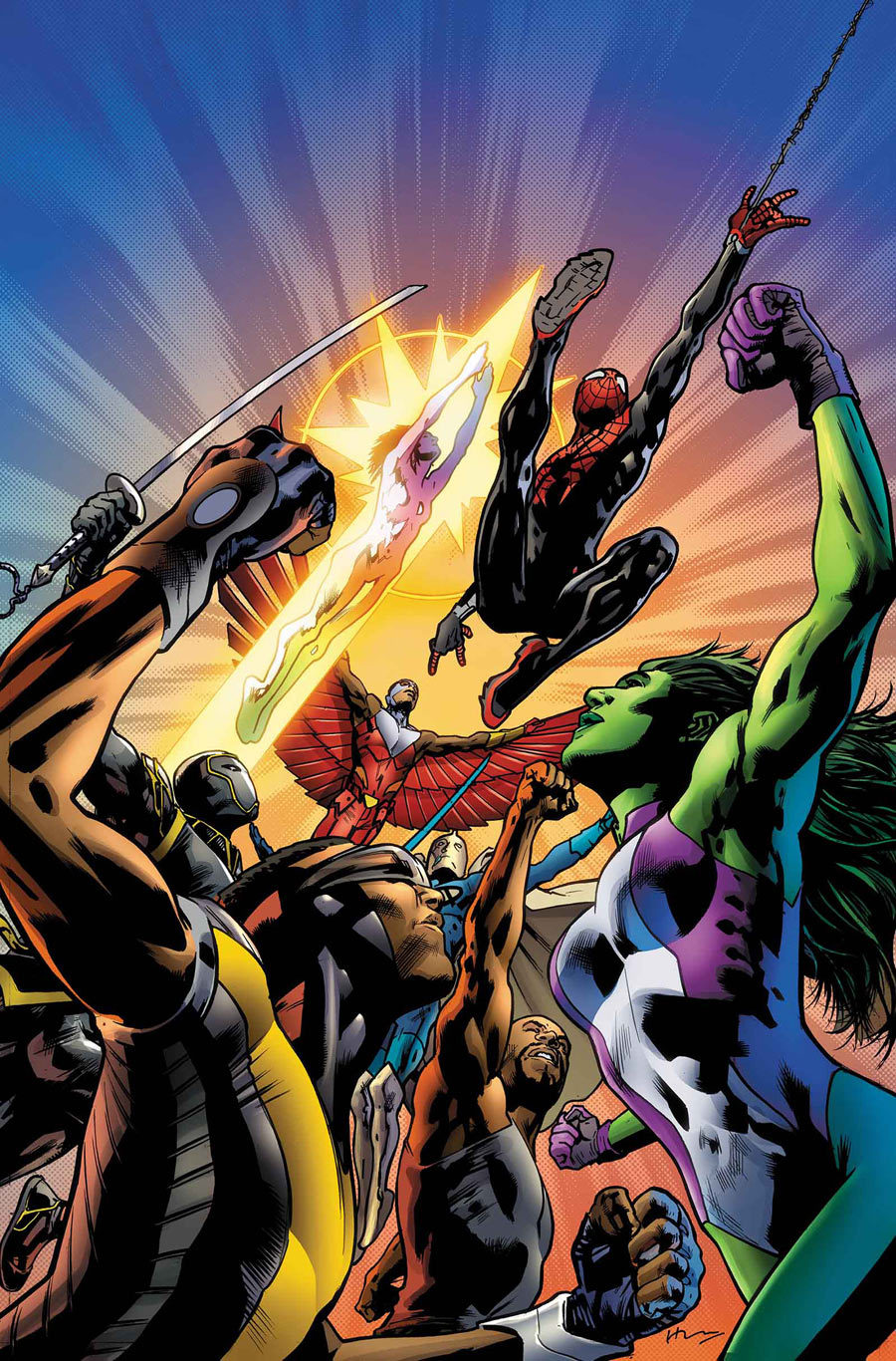 thezodiack:  Mighty Avengers Vol.2 #1 variant cover by Bryan Hitch