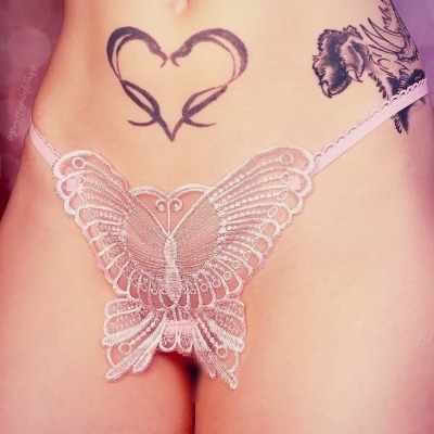 XXX prettypinkfoxy:The cutest crotchless panties photo