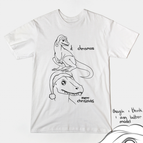 scarvesaregood:  beksboys:  beksboys: IT CHRISMAS // discounted by Ů for the first 72 hours!  it’s a LITTLE EARLY but chrismas dinosaur is going around again already and it was too late last year to do this, so why not!!! merr november chrismas