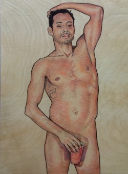 For-The-Duke-Of-Paris:  Matthewconwayart:  Justin. Color Pencil On Wood Panel. 2015.