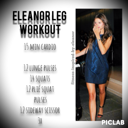Legs like Eleanor Calder workout
