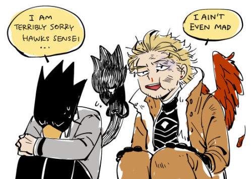 kadeart:  Hawks and Tokoyami 