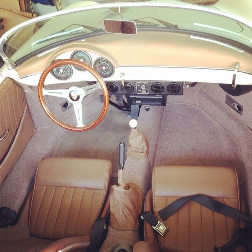 Also I had the carpets changed from black to tan and I’m in love all over again. #porsche #356