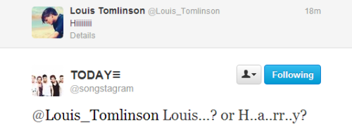larrysis:  lourrykisses:      Hahahahahahaha   harry it is then