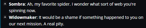 candyredterezii:  Widowmaker is fucking savage… i love her.