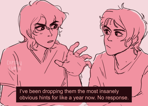 captainlumin:i saw this on my timeline and thought of klance...