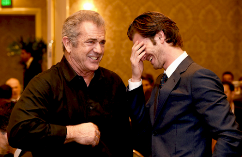 Mel Gibson and Andrew Garfield attend the 17th annual AFI Awards at Four Seasons Los Angeles at Beve