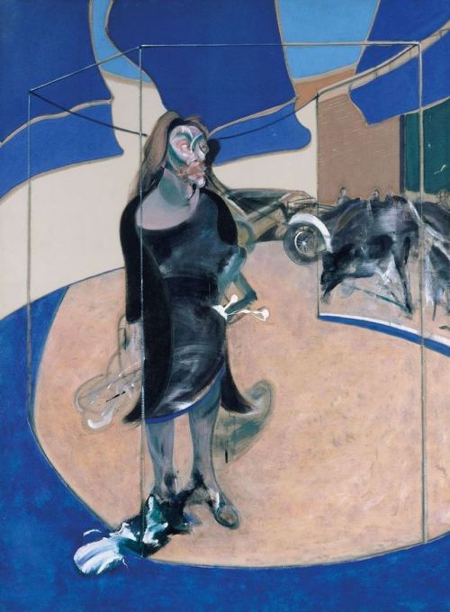 Francis Bacon’s Portrait of Isabel Rawsthorne Standing in a Street in Soho (1967) depicts the 