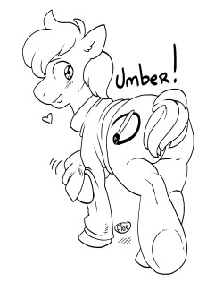 braeburned:  floedoodles:  But first.. A quicky inky of braeburned&rsquo;s Umber because he&rsquo;s been liking my art and that&rsquo;s really cool because he&rsquo;s phenomenal and kind of the best pony artist ever and just is great??? so ??????? *slink*