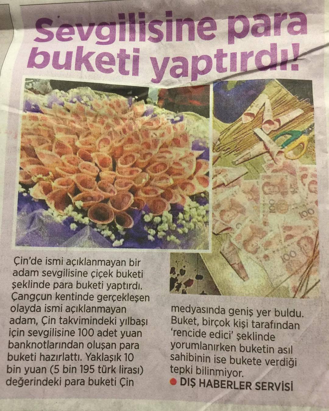 Sevgilisine
buketi...