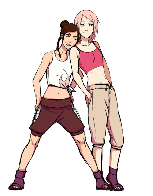 chloeeh:my two favourites from konoha 11, sad they didnt become friends cos tenten super admires tsu