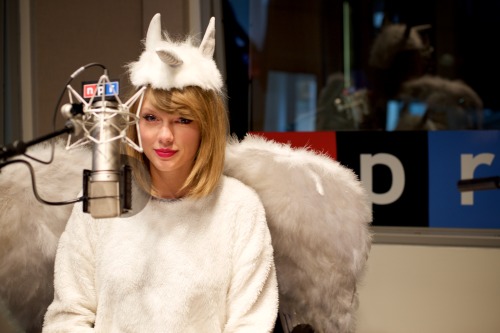 wilwheaton:npr:nprmusic:So taylorswift came to her All Things Considered interview dressed as a Pega