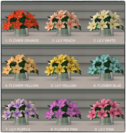 Table Centerpiece RecolorsRecolors for the Assorted and Rose Centerpiece Bouquets.Download @MTS