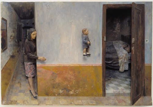 Antonio López García (Spanish, b. 1936, Tomelloso, Spain) - The Apparition, 1963 Paintings: Oil on W