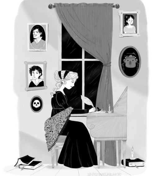 My little tribute to #MaryShelley the girl who wrote #frankenstein and the woman who broke the rules