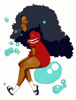 fyblackwomenart:  SZA - Bubbles by YellowJasmineBliss