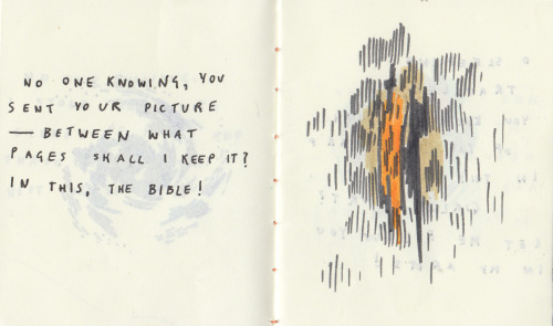 No one knowing, you sent your picture- between what pages shall I keep it?In this, the Bible
