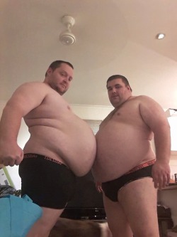 lock-johnson:  inkedfatboy:Hot couple of sexy fatties!  Two very hot guys! 😀 