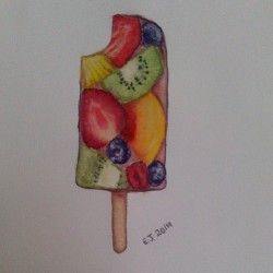 The #Fruit Of My Labour Today. Pun Intended :P #Ice #Lolly #Popsicle #Strawberry