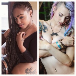 ceresleigh:  my #wcw is a double one and it’s obvious who I’ve chose; my babes @psypherrabbit &amp; @stormyent 💕 such strong, creative, understanding and incredibly kind women - I am so lucky to have these babes in my life 💕 #suicidegirls  &lt;3&lt;3