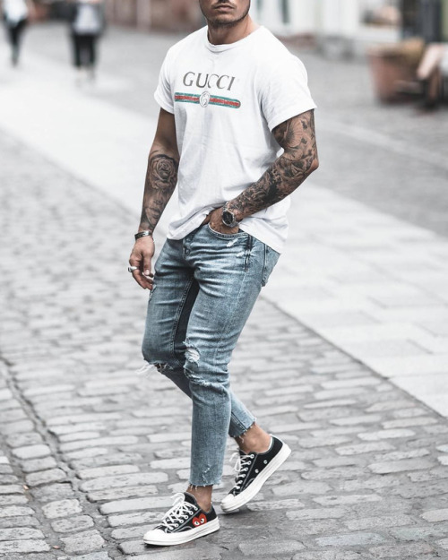 Gucci T-shirt and shoes  Gucci brand, Gucci outfits, Mens outfits