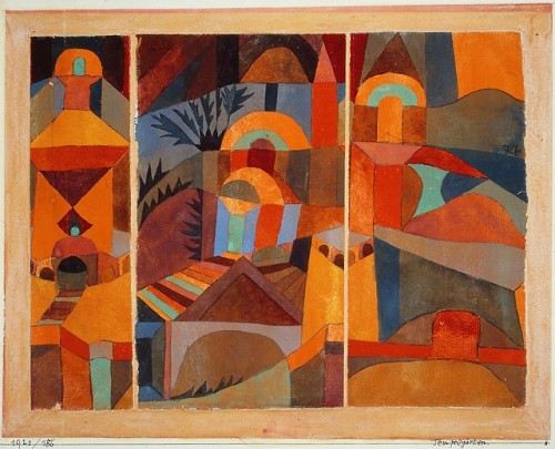 met-modern-art: Temple Gardens by Paul Klee, Modern and Contemporary ArtMedium: Gouache and traces o