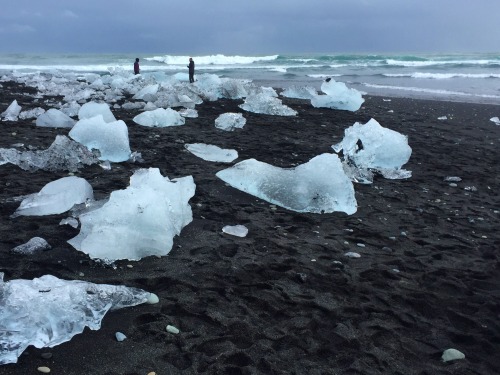 adifetter: Glacial icebergs washed up on the south coast of Iceland