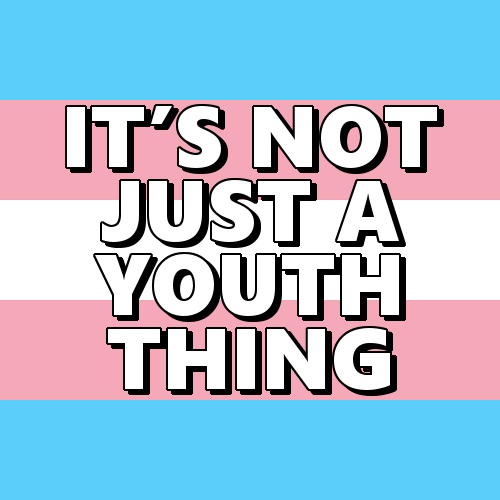queerlection:[Image description - Images of the trans pride flag with the text: The elderly can be t