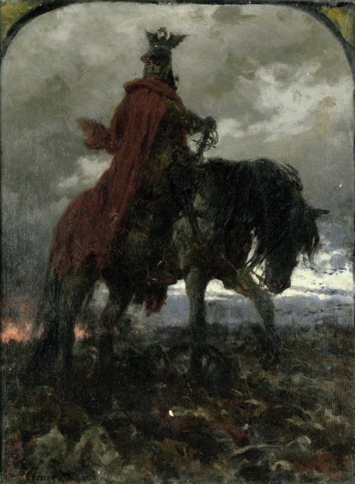 art-and-things-of-beauty: Werner Wilhelm Schuch (1843-1918) - The death on a horse in a battlefield,