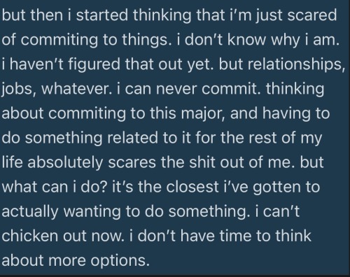 Not Me Just Finishing Writing A Journal Entry About How Goddamn Afraid I Am Of Commitment.