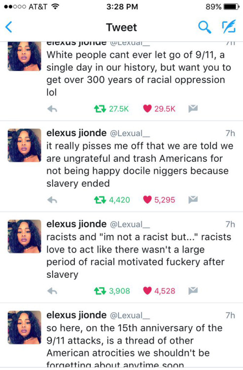 itscaptainmelanin:blowpopsandwifi:inmyz0n3:dahotsht:thingstolovefor:Twitter deleted her thread. Rebl