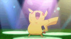 pokemon:                 Pikachu is excited