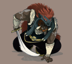 avigorito-art:  My main bad boy Ganondorf for the @characterdesignreferences challenge! I went a little “hog-wild” with the design. ;) 