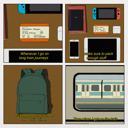 jordanbolton:“Long Train Journeys” by Jordan BoltonPart of “Scenes from Imagined Films” Comic