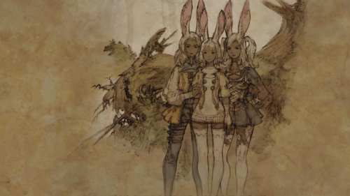 adalheidis:  Final Fantasy XII character art by Akihiko Yoshida. Those artworks can be seen during the credits. I finished the game yesterday and I was dying to know if HQ textless versions of them existed somewhere on the internet since the game has