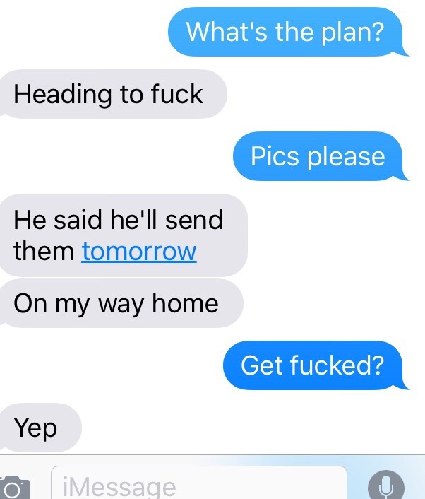 oregoncuckold:  So while on her date last night my wife sent me this text.  She had