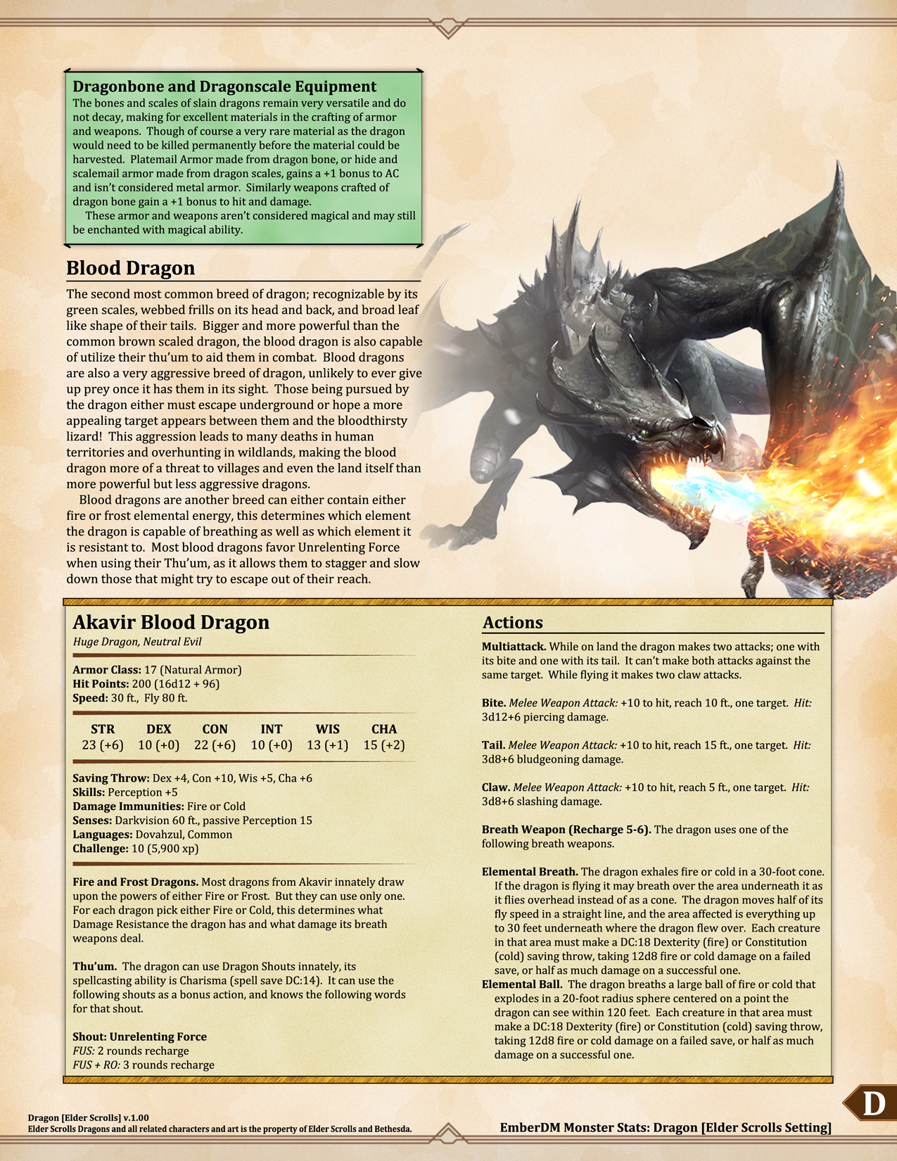 Ember Dungeon Mastery — Elder Scrolls Dragons And Mudcrabs V100 Dandd 5e 