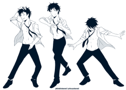 some yuuris dancing to the choreo of shape