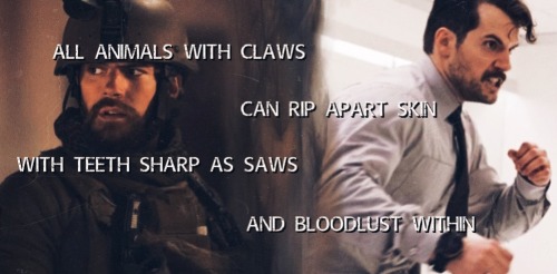 rmtndew:All animals with clawsCan rip apart skinWith teeth sharp as sawsAnd bloodlust within They 