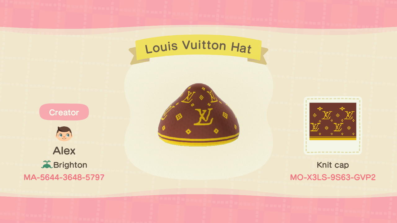 louis vuitton beanie designed by alex of brighton - ACNH Custom